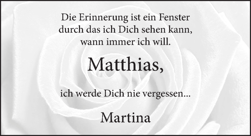  Traueranzeige für Matthias Goldbach vom 27.02.2015 aus 