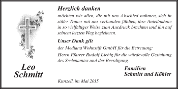 Traueranzeige von Leo Schmitt 