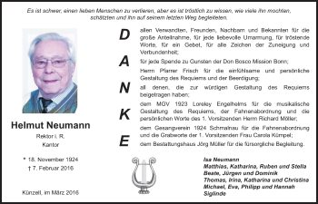 Traueranzeige von Helmut Neumann 
