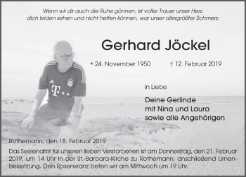 Traueranzeige von Gerhard Jöckel von FZ