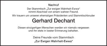 Traueranzeige von Gerhard Dechant von FZ