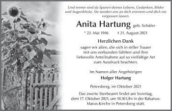 Traueranzeige von Anita Hartung von FZ