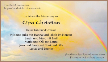 Traueranzeige von Christian Kemmler von FZ