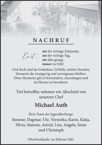 Traueranzeige von Michael Auth von FZ