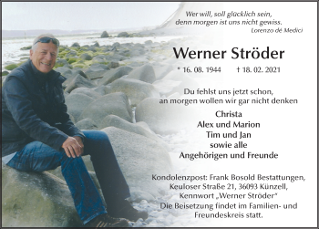 Traueranzeige von Werner Ströder von FZ