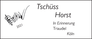 Traueranzeige von Horst Jahn von FZ