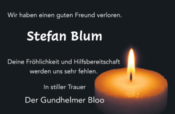 Traueranzeige von Stefan Blum von FZ