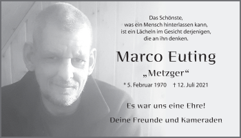 Traueranzeige von Marco Euting von FZ