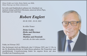 Traueranzeige von Robert Englert von FZ