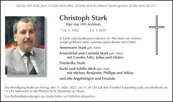 Traueranzeige von Christoph Stark von FZ