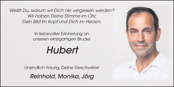 Traueranzeige von Hubert Alt von FZ
