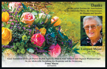 Traueranzeige von Luitgard Mayer von FZ