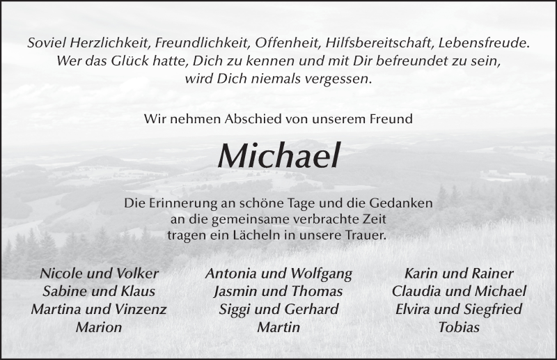  Traueranzeige für Michael Fleck vom 27.04.2022 aus FZ
