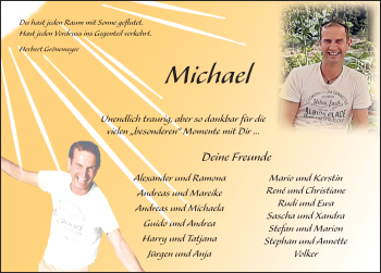 Traueranzeige von Michael Wehner von FZ