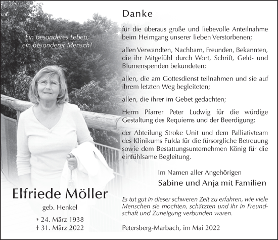 Traueranzeige von Elfriede Müller von FZ