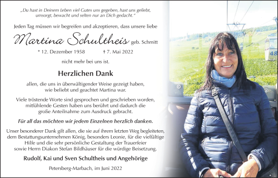 Traueranzeige von Martina Schultheis von FZ