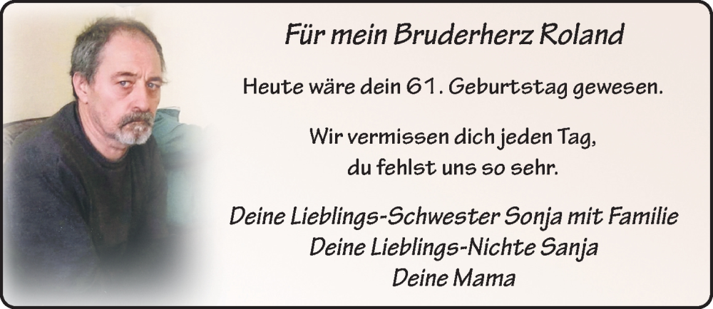  Traueranzeige für Roland Will vom 05.12.2023 aus FZ