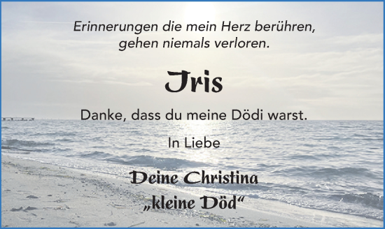 Traueranzeige von Iris Herke von FZ