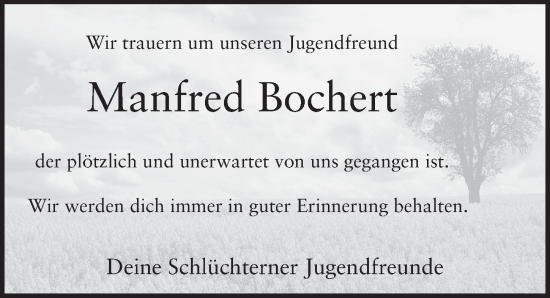 Traueranzeige von Manfred Bochert von FZ