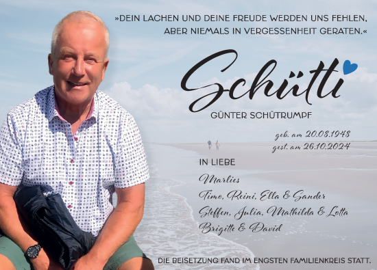 Traueranzeige von Günter Schütrumpf von FZ