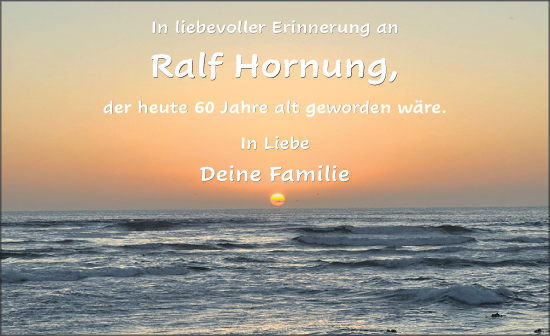 Traueranzeige von Ralf Hornung von FZ