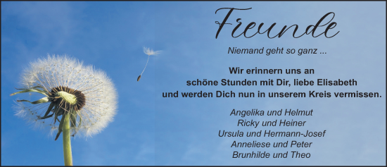 Traueranzeige von Elisabeth Kochanski von FZ