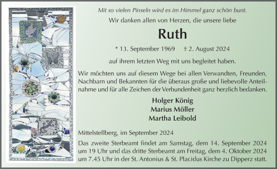 Traueranzeige von Ruth Möller von FZ