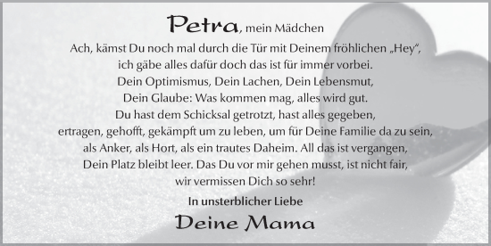 Traueranzeige von Petra Kutsch 