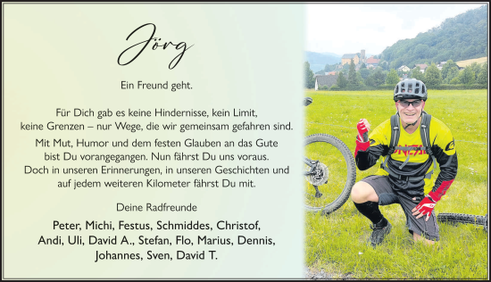 Traueranzeige von Jörg Dorn von FZ