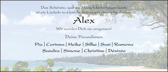 Traueranzeige von Alexandra Poch von FZ