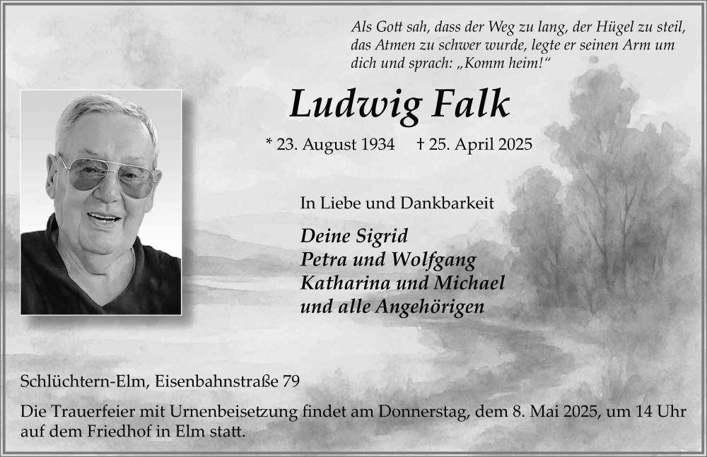  Traueranzeige für Falk Ludwig vom 03.05.2025 aus FZ