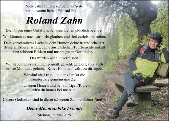 Traueranzeige von Robert Zahn von FZ