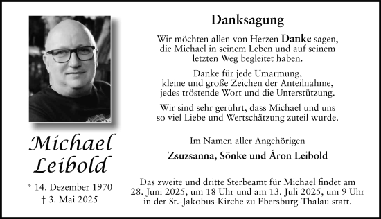 Traueranzeige von Michael Leibold von FZ