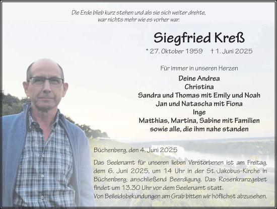 Traueranzeige von Siegfried Kreß von FZ