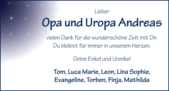 Traueranzeige von Andreas Wagner von FZ