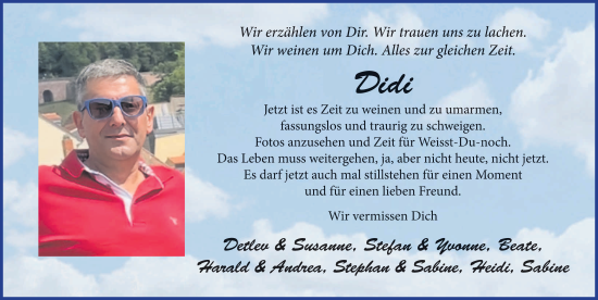 Traueranzeige von Dittmar Storch von FZ