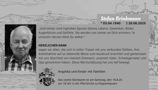Traueranzeige von Stefan Brinkmann von FZ