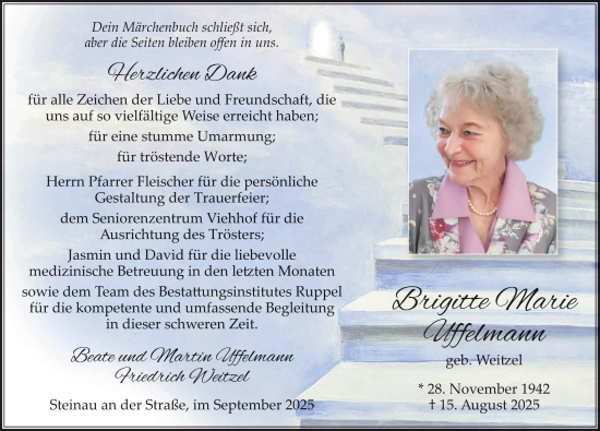 Traueranzeige von Brigitte Uffelmann von FZ