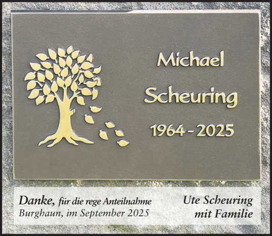 Traueranzeige von Michael Scheuring von FZ