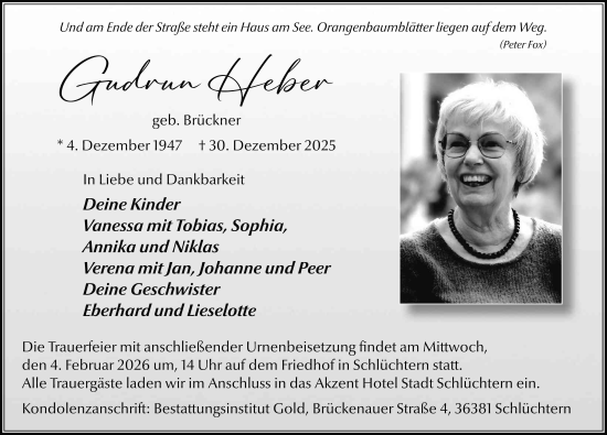 Traueranzeige von Gudrun Heber von FZ